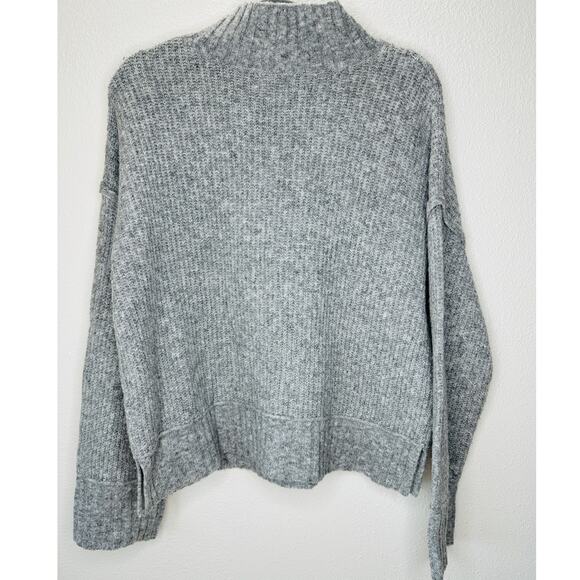 The Workshop Gray Keepin It Cozy Knit Boxy Long Sleeve Sweater M - Picture 8 of 16
